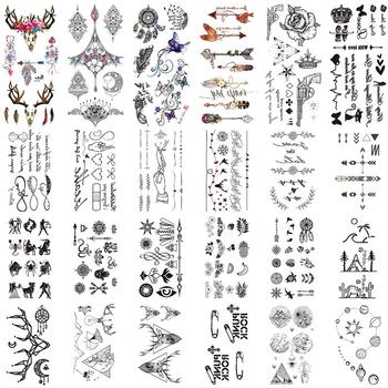 24 Sheets Temporary Tattoos Arm Shoulder Long Lasting Tattoo Stickers Full Body Art Stickers for Women Men Adults
